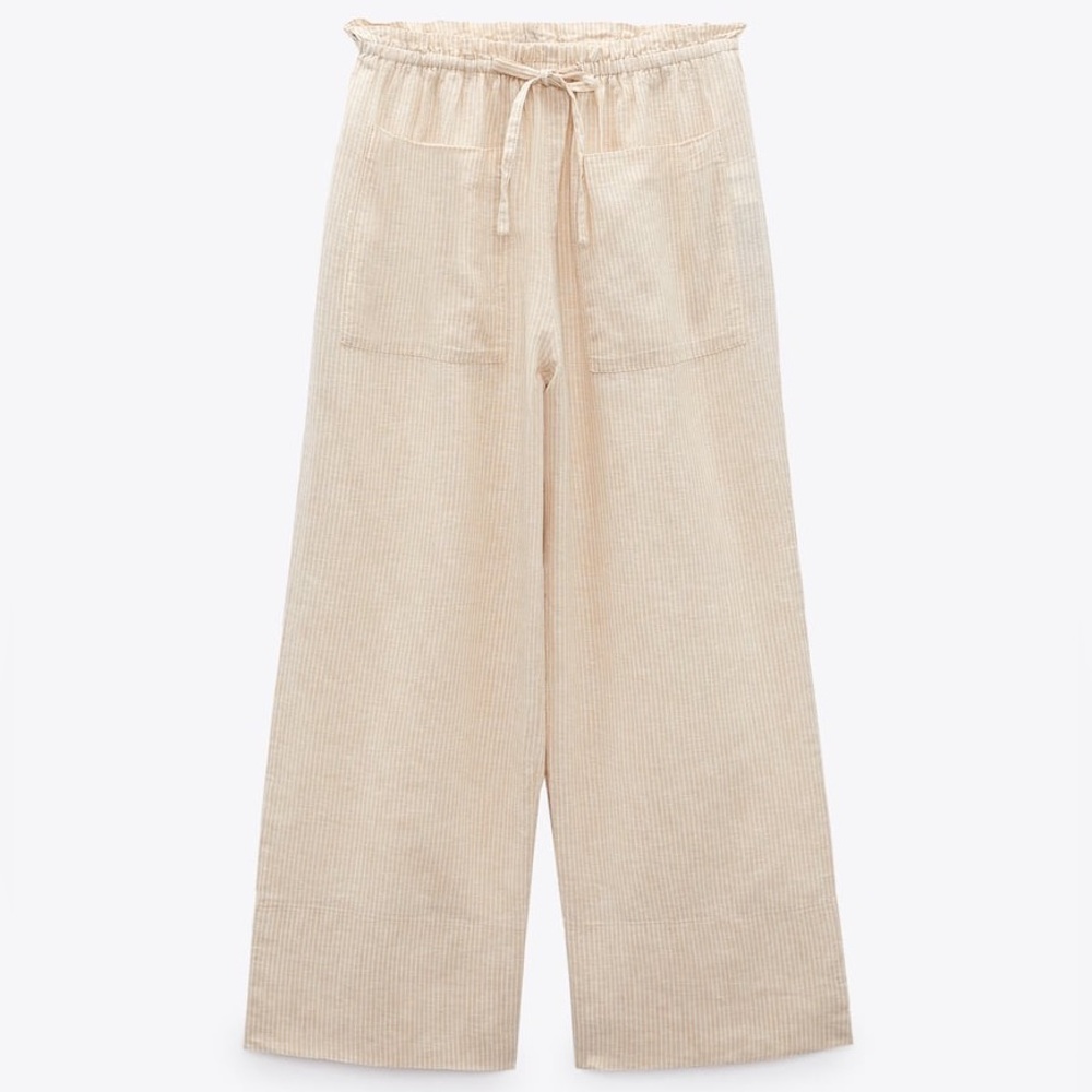 Size XXL | Zara | NWT RELAXED FIT Linen Blend Pant